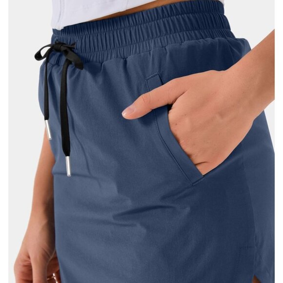 Halara High Waisted Mini Golf Skirt Sz XS Womens Red Drawstring Side Pocket 2-in - Picture 12 of 13